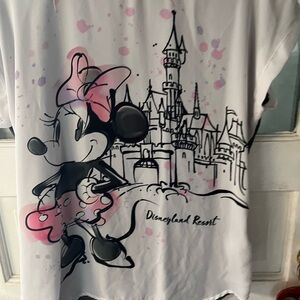 Disney Minnie Mouse Pink and Black Short Sleeve Tee
